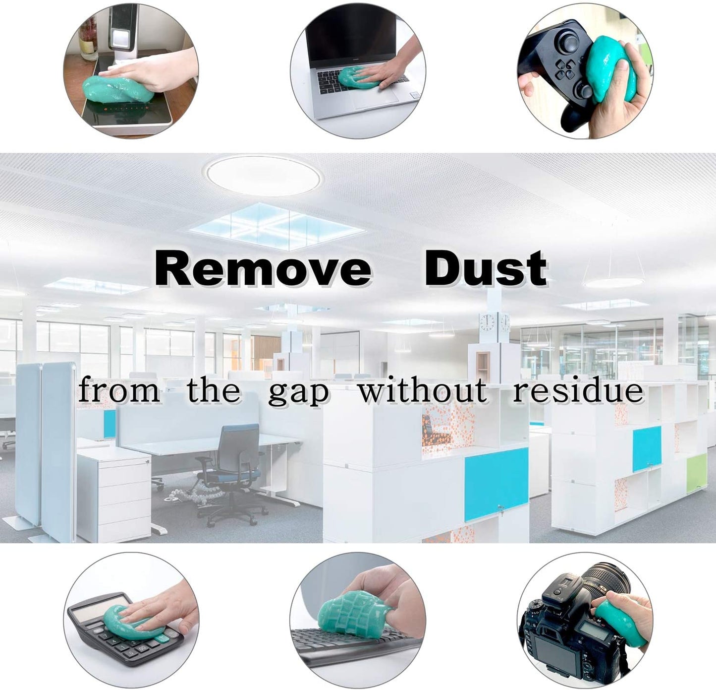 Reusable-Dust cleaning and absorbing gel pack of 2(Buy 1 get 1 FREE)
